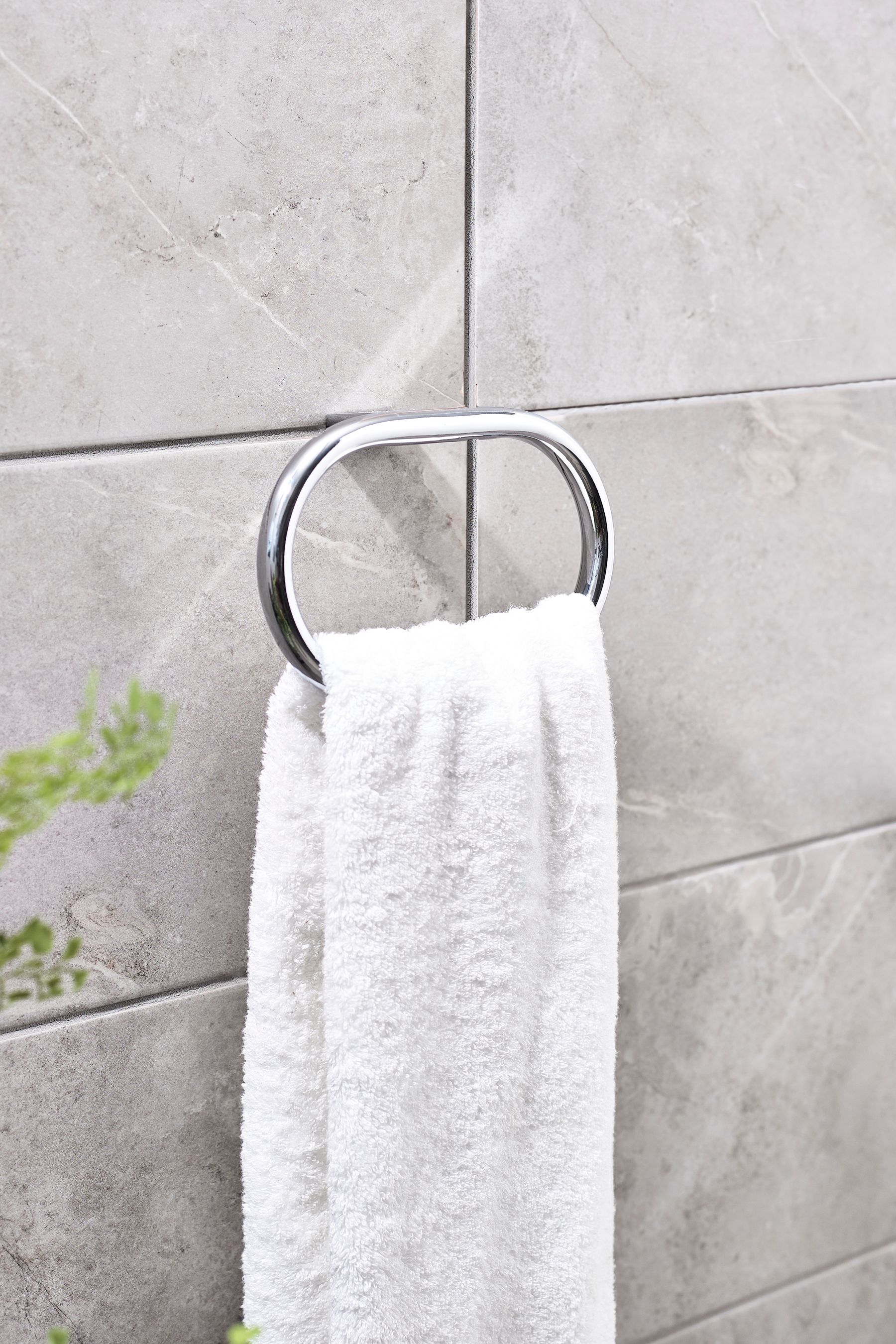 Buy Chrome Oslo Towel Rail Ring from Next Oman