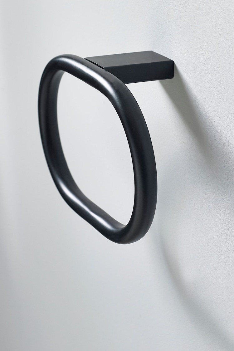 Black Oslo Towel Rail Ring - Image 5 of 5