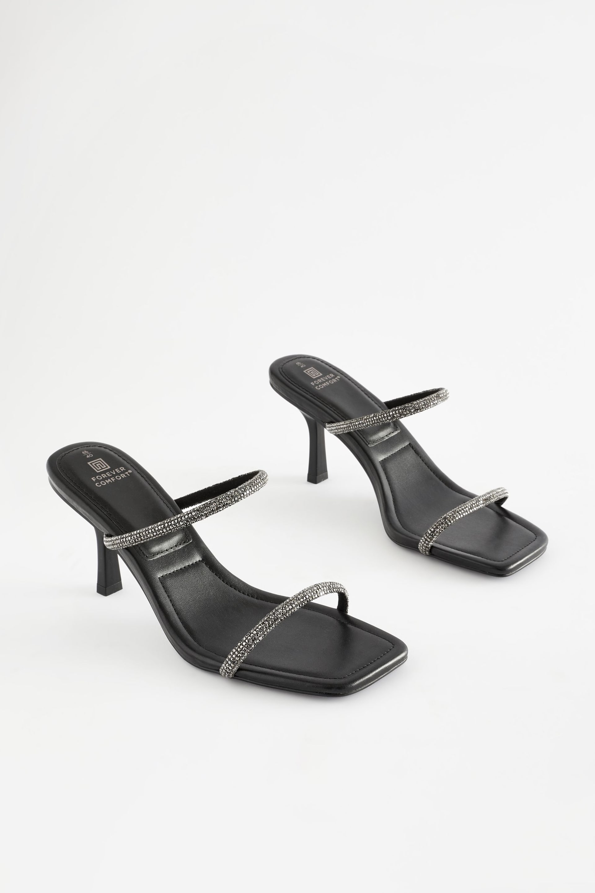 Black Forever Comfort® Double Band Mules - Image 5 of 9