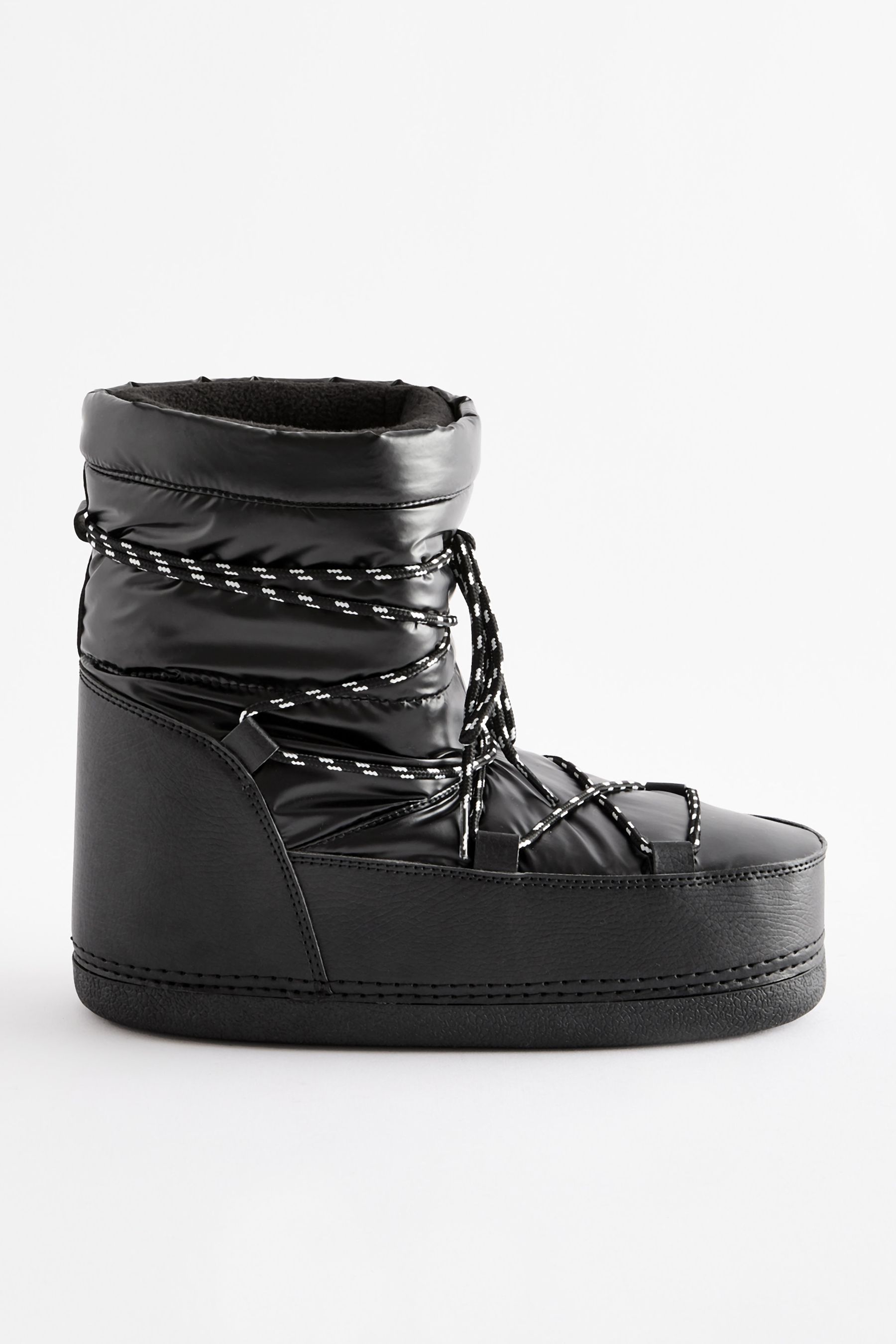 Buy Black Fashion Padded Boots from Next Luxembourg
