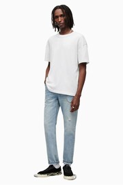 AllSaints White Isac Short Sleeve Crew T-Shirt - Image 4 of 7