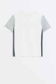 River Island White Boys White Blocked T-Shirt - Image 2 of 4