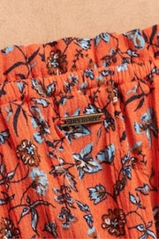 Superdry Orange Smocked Short Sleeve Crop Top - Image 6 of 6