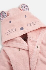 JoJo Maman Bébé Pink Personalised Mouse Dressing Gown - Image 3 of 6