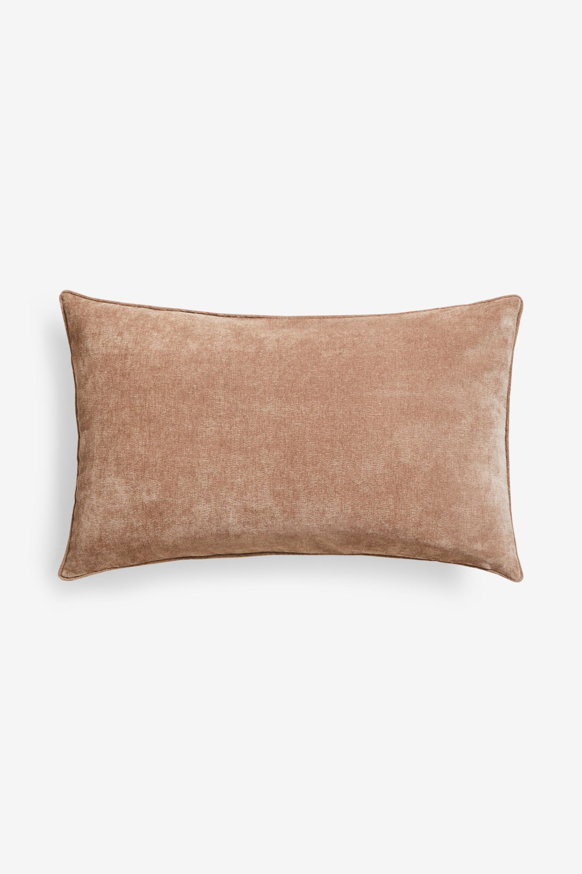 Latte Natural 40 x 59cm Soft velour Cushion - Image 2 of 5