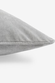 Silver Grey 40 x 59cm Soft velour Cushion - Image 3 of 4