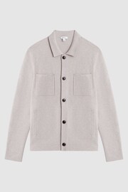 Reiss Oatmeal Melange Forester Long Sleeve Button-Through Cardigan - Image 2 of 5