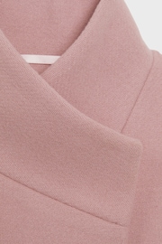 Reiss Pink Kia Junior Wool Blend Funnel Neck Coat - Image 6 of 6