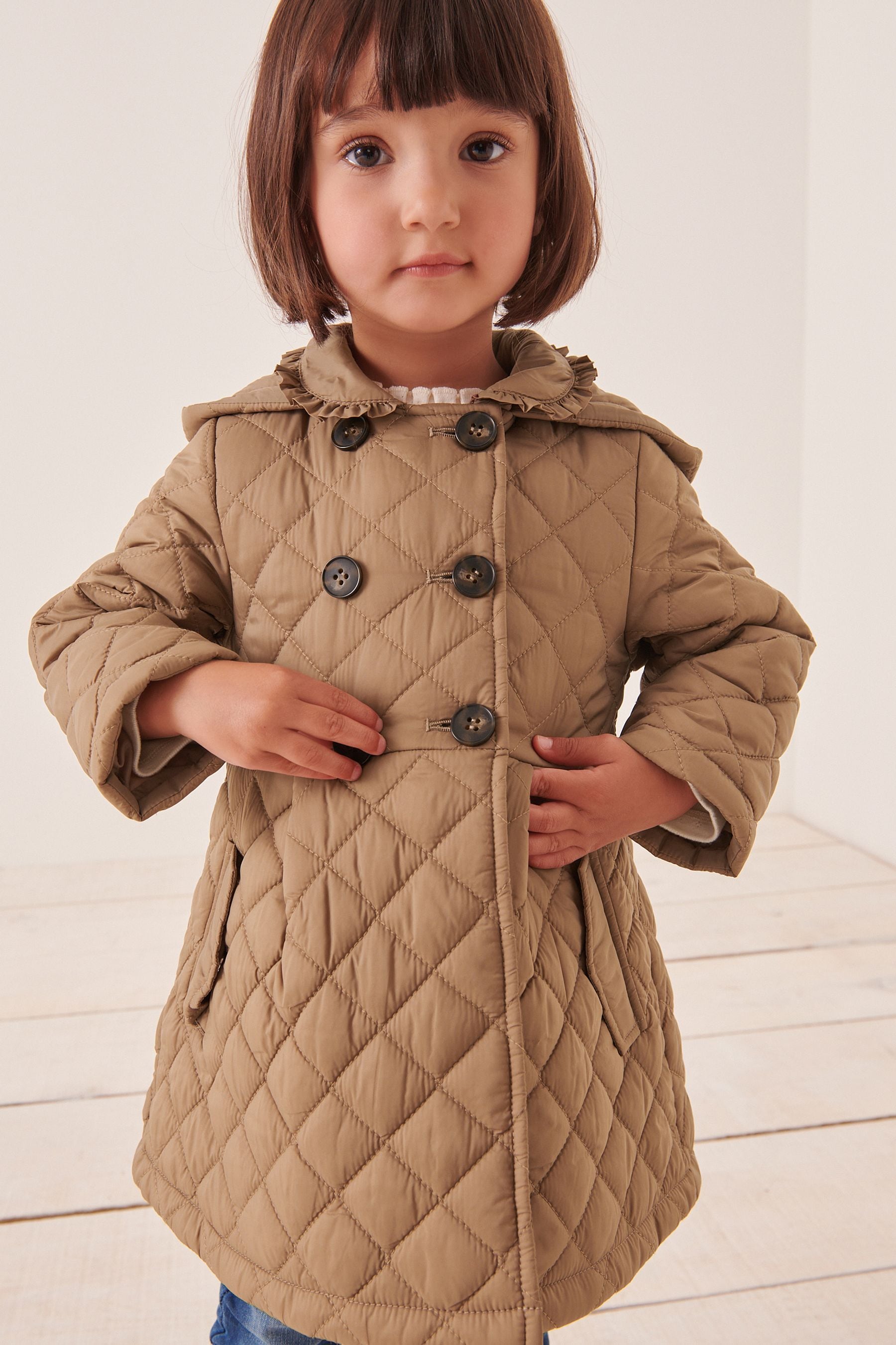 Next girls camel coat discount