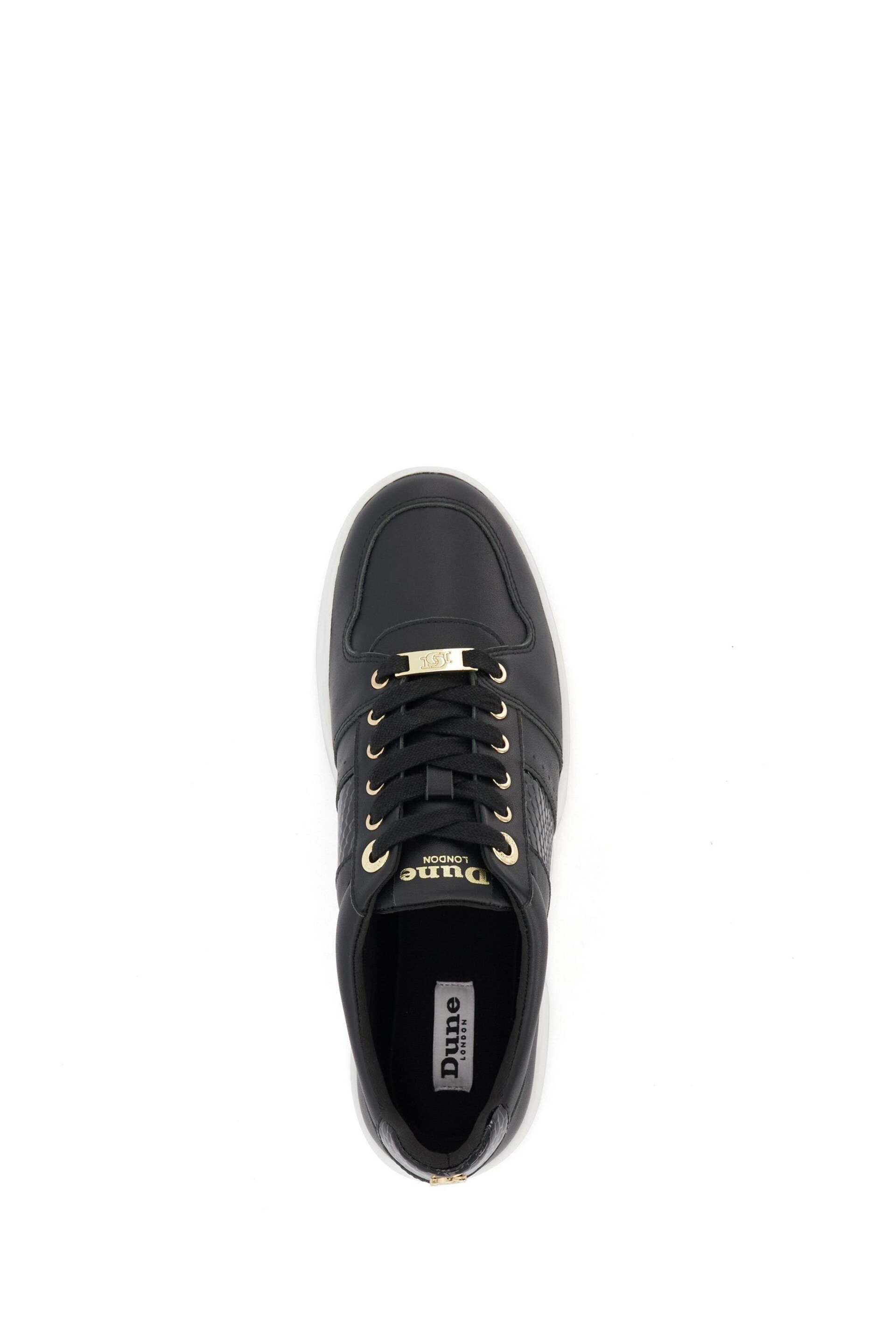 Dune London Black Elysium Side Stripe Bumper Trainers - Image 4 of 4