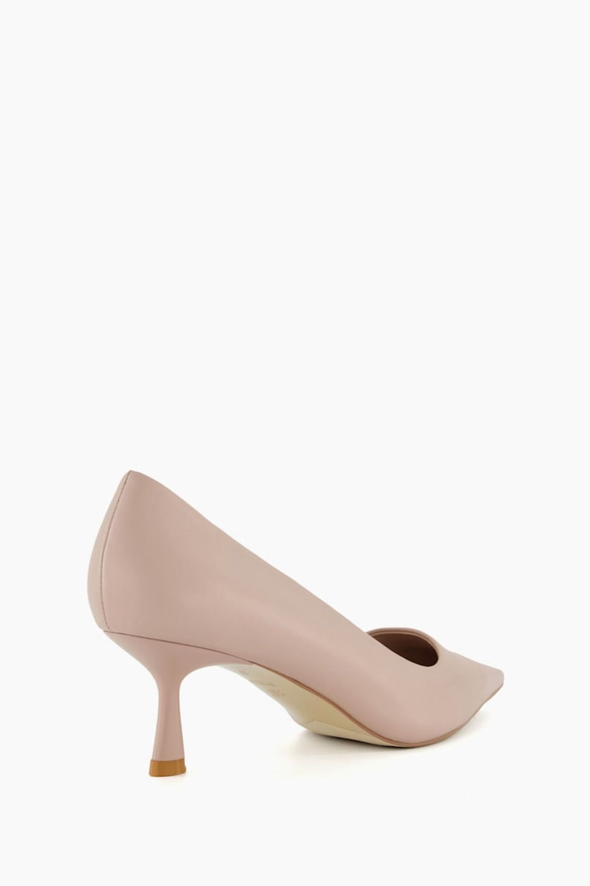 Dune London Pink Wide Fit Angelina Mid Heel Spray Courts - Image 4 of 5