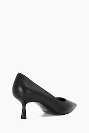 Dune London Black Wide Fit Angelina Mid Heel Spray Courts - Image 3 of 4