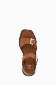 Dune London Natural Buckle Flatform Loells Sandals - Image 6 of 6