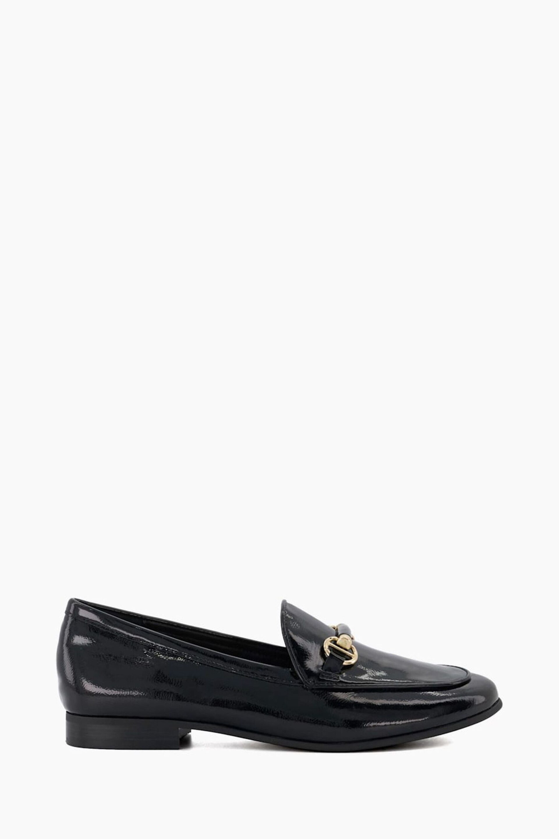 Dune London Black Grandeur Snaffle Slim Sole Loafers - Image 1 of 6