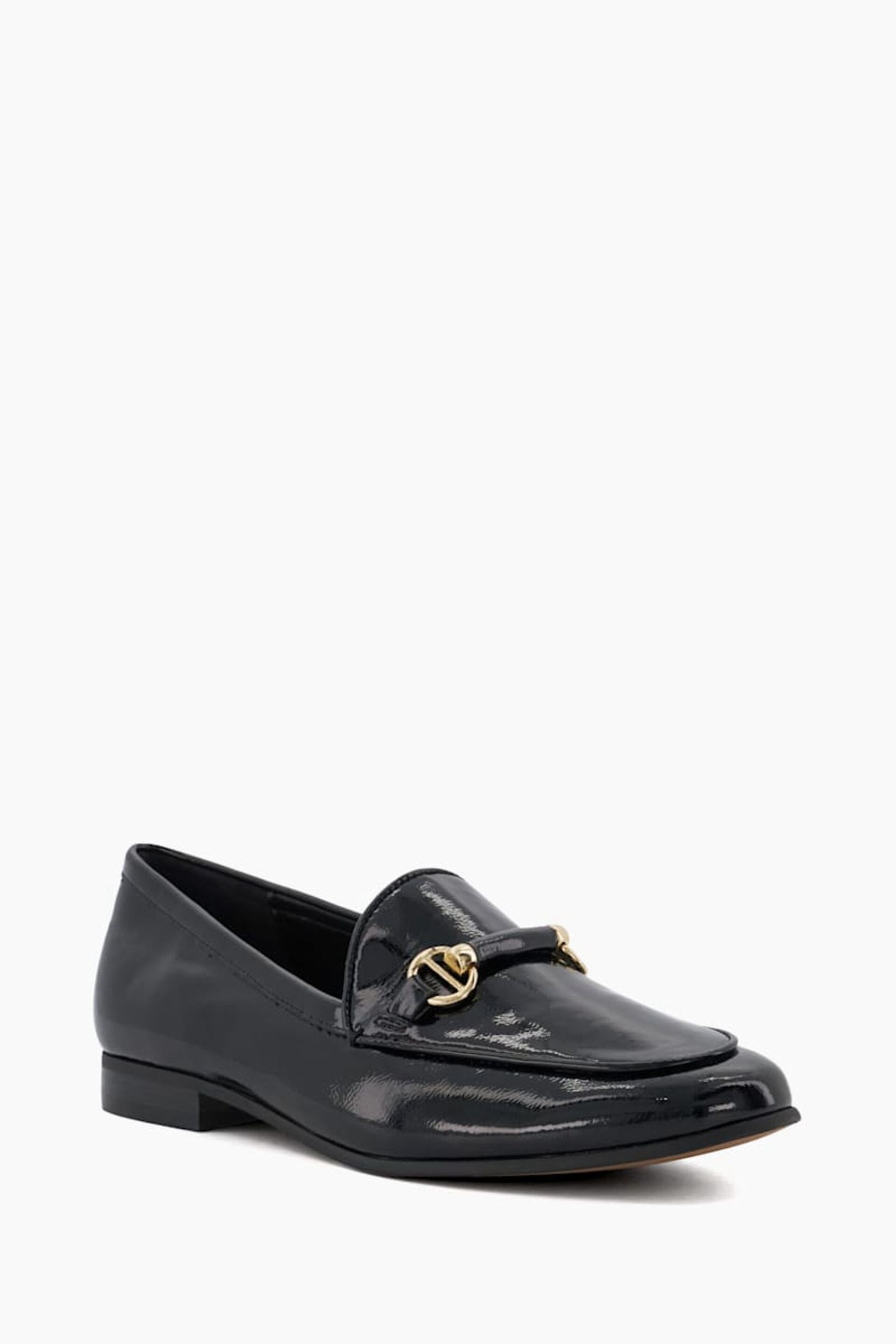 Dune London Black Grandeur Snaffle Slim Sole Loafers - Image 3 of 6