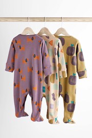 Lilac Purple Baby Sleepsuits 3 Pack (0mths-2yrs) - Image 2 of 8