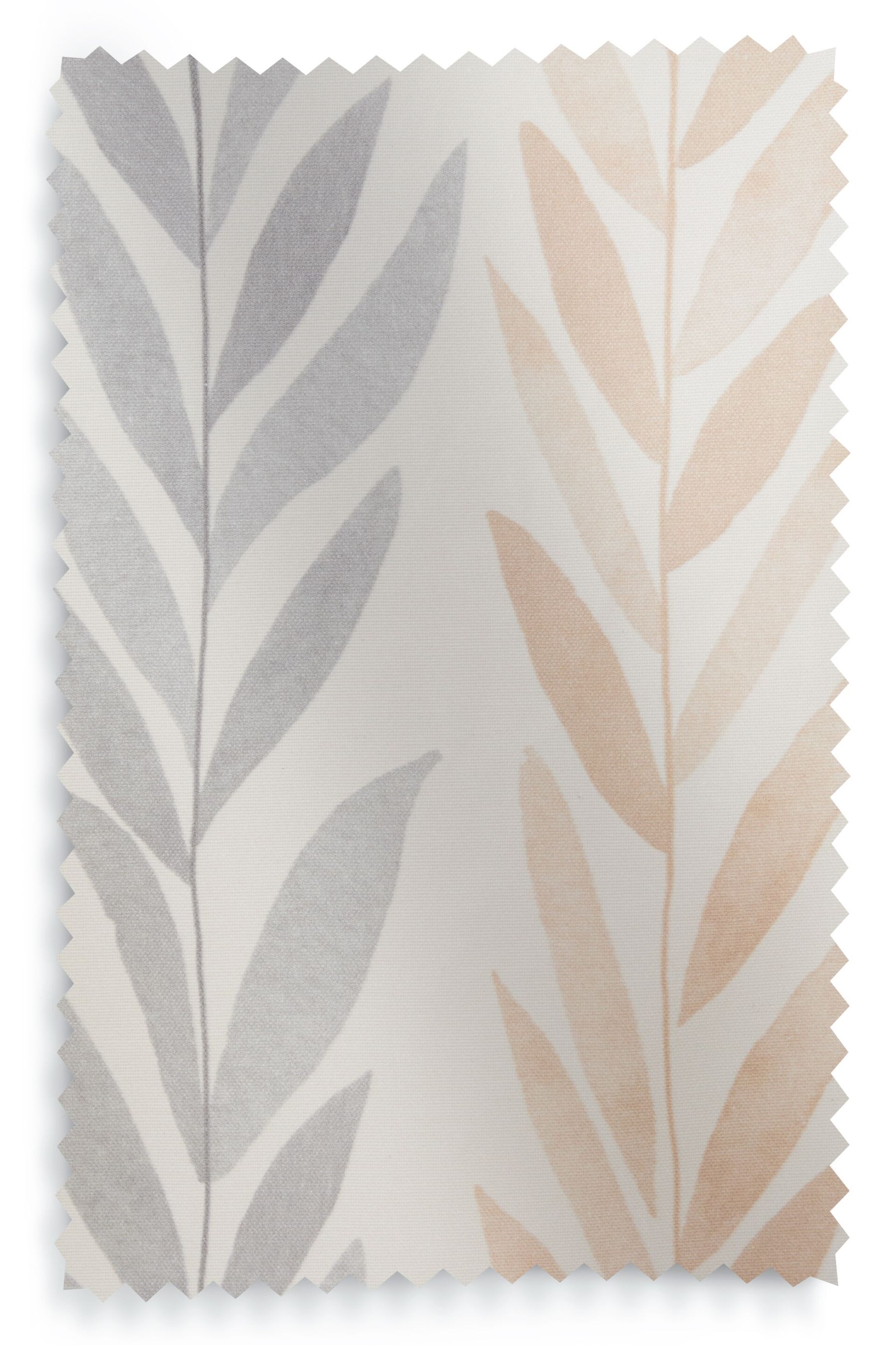 Natural Leaf Stripe Eyelet Lined Curtains - Image 5 of 5