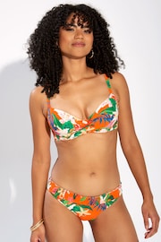 Pour Moi Orange Multi Free Spirit Frill Waist Bikini Briefs - Image 2 of 5