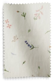 White Next Ditsy Watercolour Floral Pencil Pleat Blackout/Thermal Curtains - Image 7 of 8