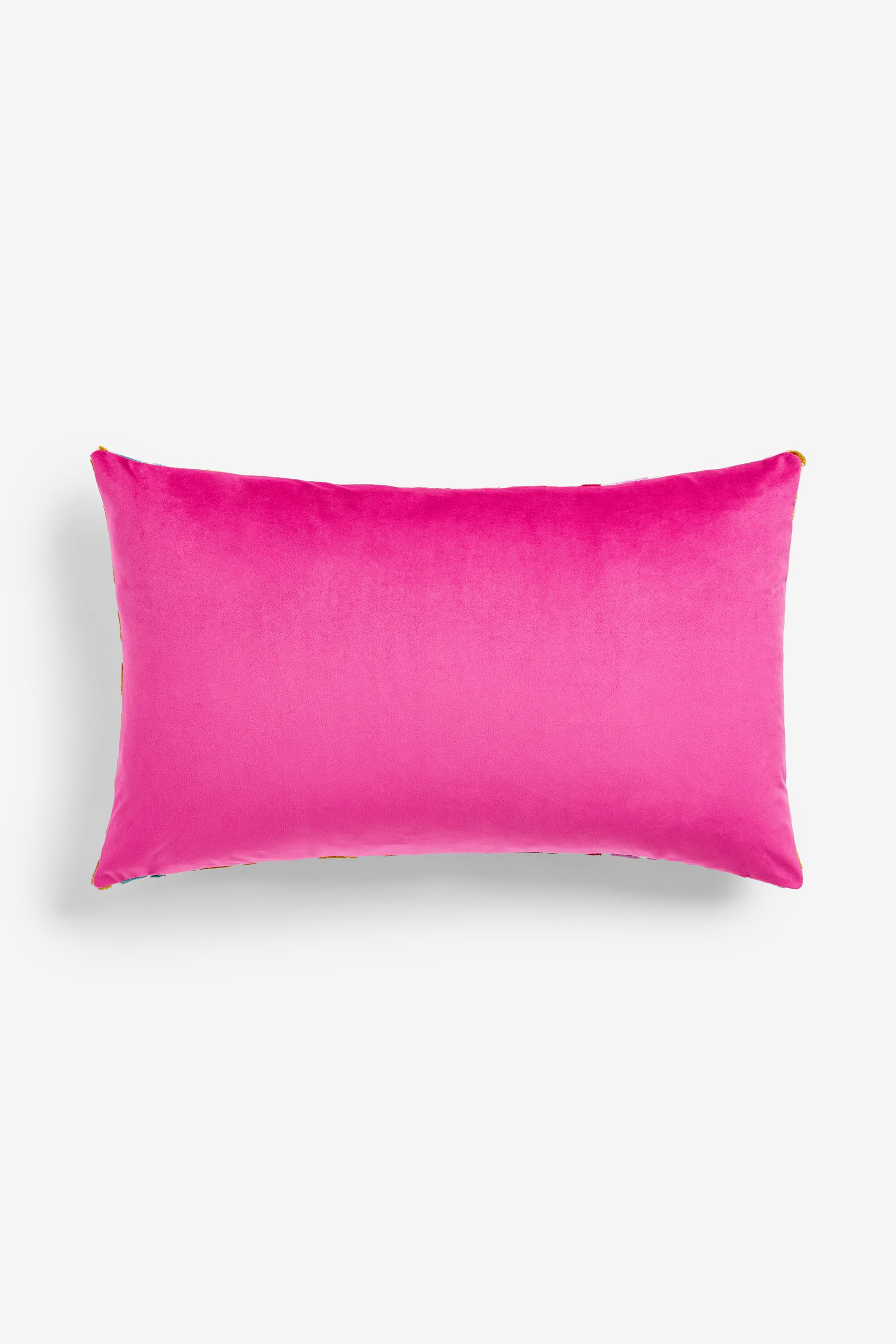 Buy Multi Bright House Of Fun 40 x 59cm Cut Velvet Cushion from Next Luxembourg
