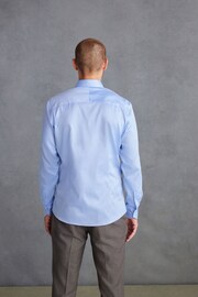 Blue Texture Single Cuff Signature Shirt - Image 3 of 8