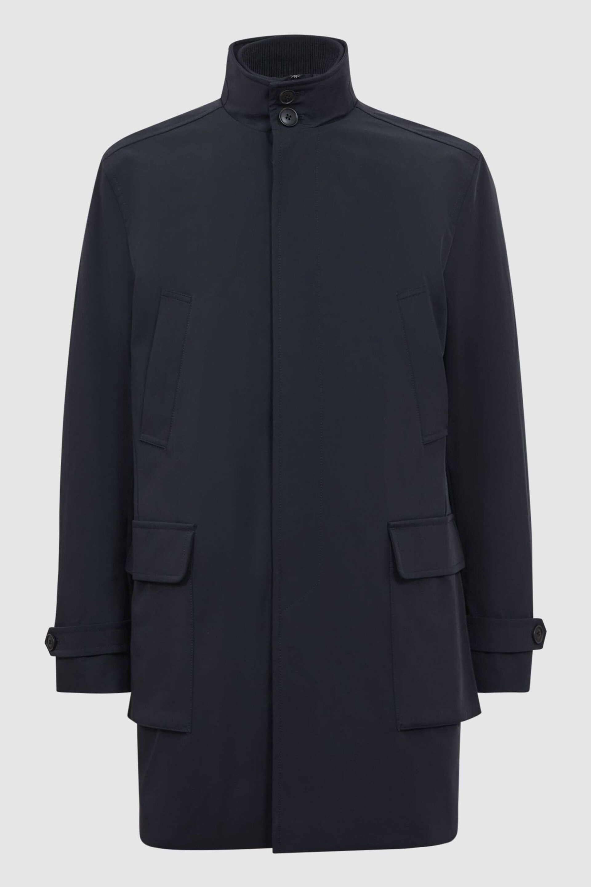 Reiss Navy Player Funnel Neck Removable Insert Jacket - Image 2 of 6