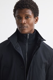 Reiss Navy Player Funnel Neck Removable Insert Jacket - Image 4 of 6