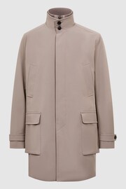 Reiss Taupe Player Funnel Neck Removable Insert Jacket - Image 2 of 5