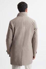 Reiss Taupe Player Funnel Neck Removable Insert Jacket - Image 5 of 5