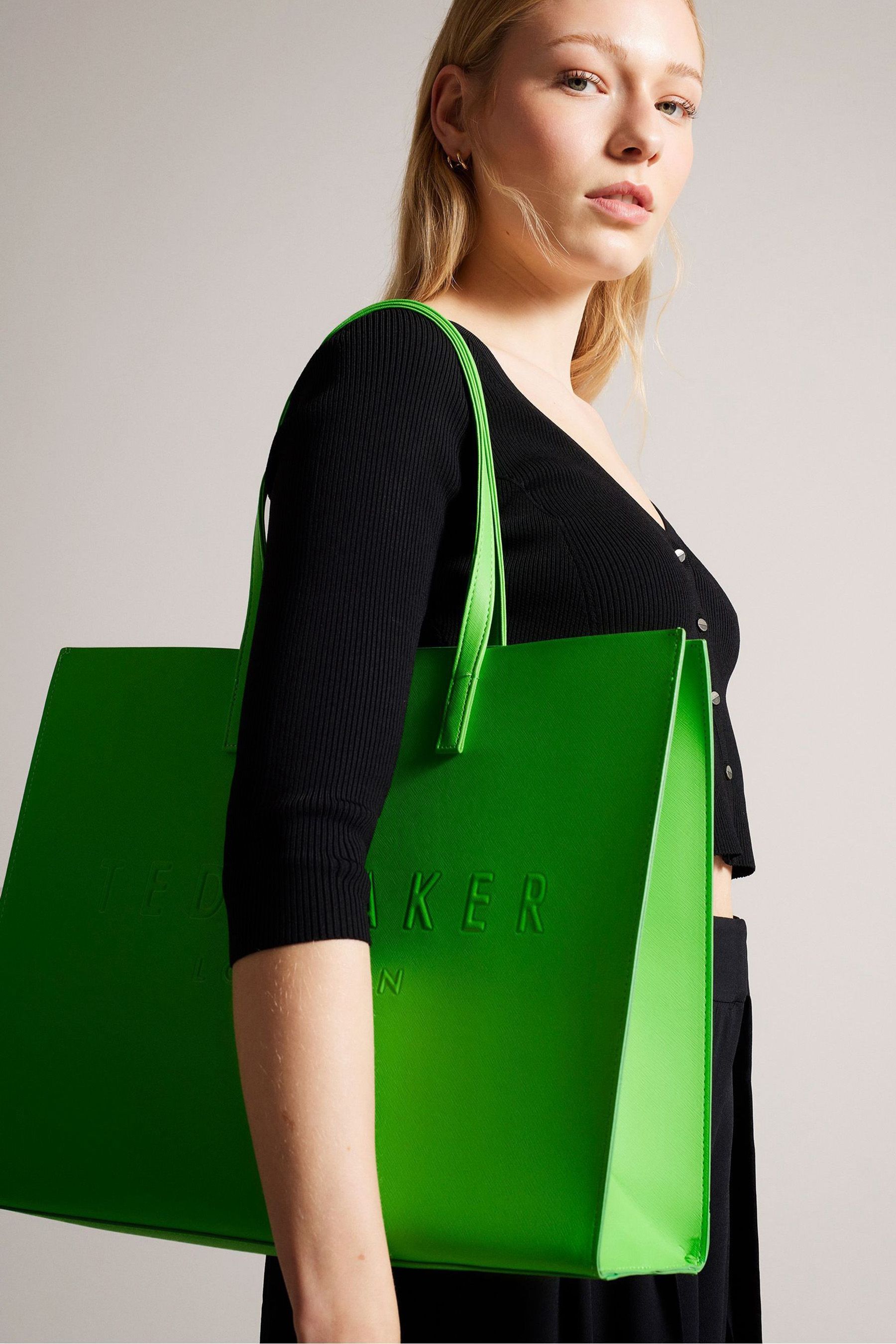 Buy Ted Baker Green Sukicon Crosshatch East West Icon Bag from Next Luxembourg