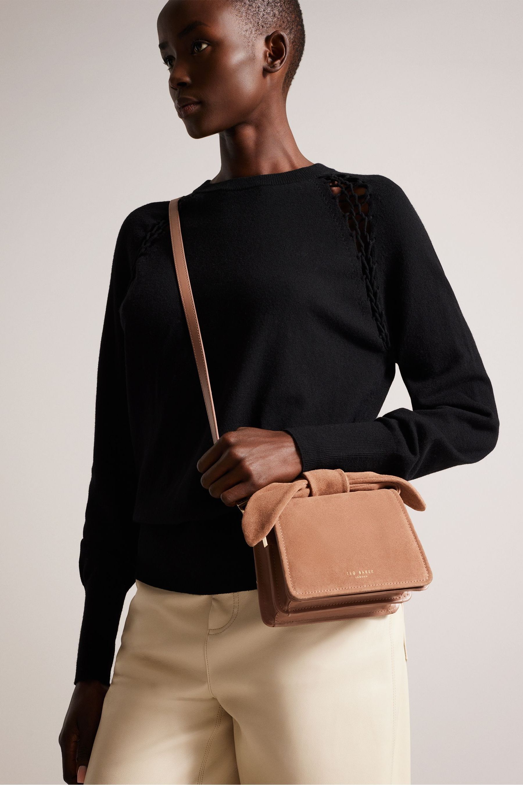 Buy Ted Baker Natural Niyah Soft Knot Bow Mini Cross Body Bag from Next Luxembourg