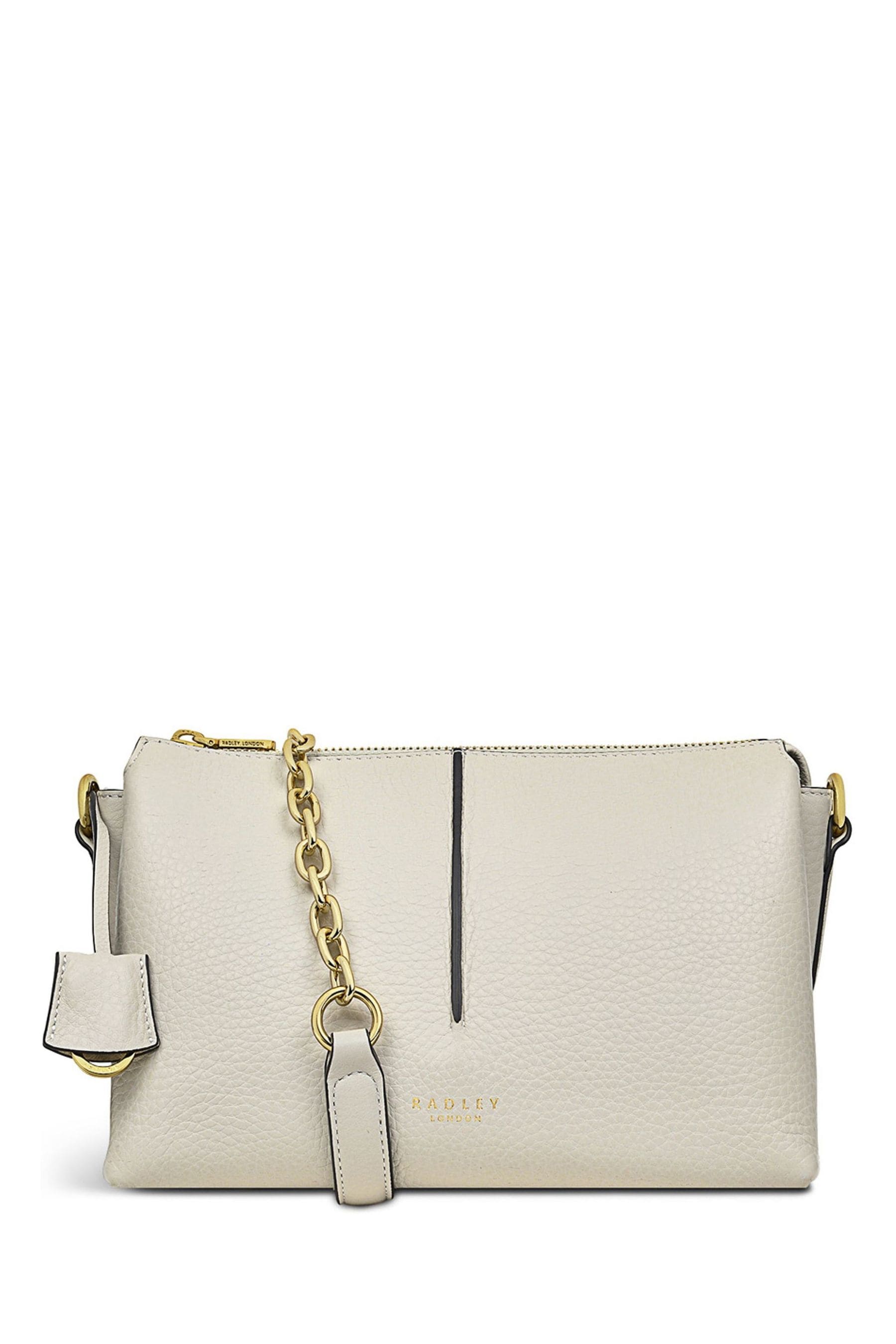 Buy Radley London Cream Hillgate Place Chain Small Ziptop Cross body Bag from Next Luxembourg