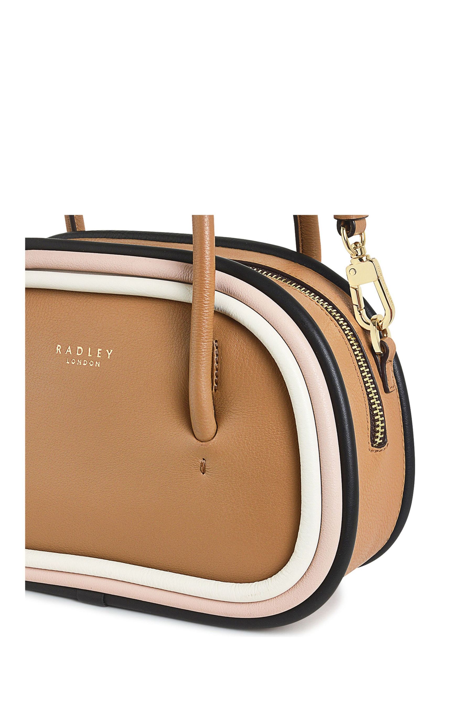 Buy Radley London Bexley Street Colour Block Small Zip Top Grab Brown Bag from Next Malta