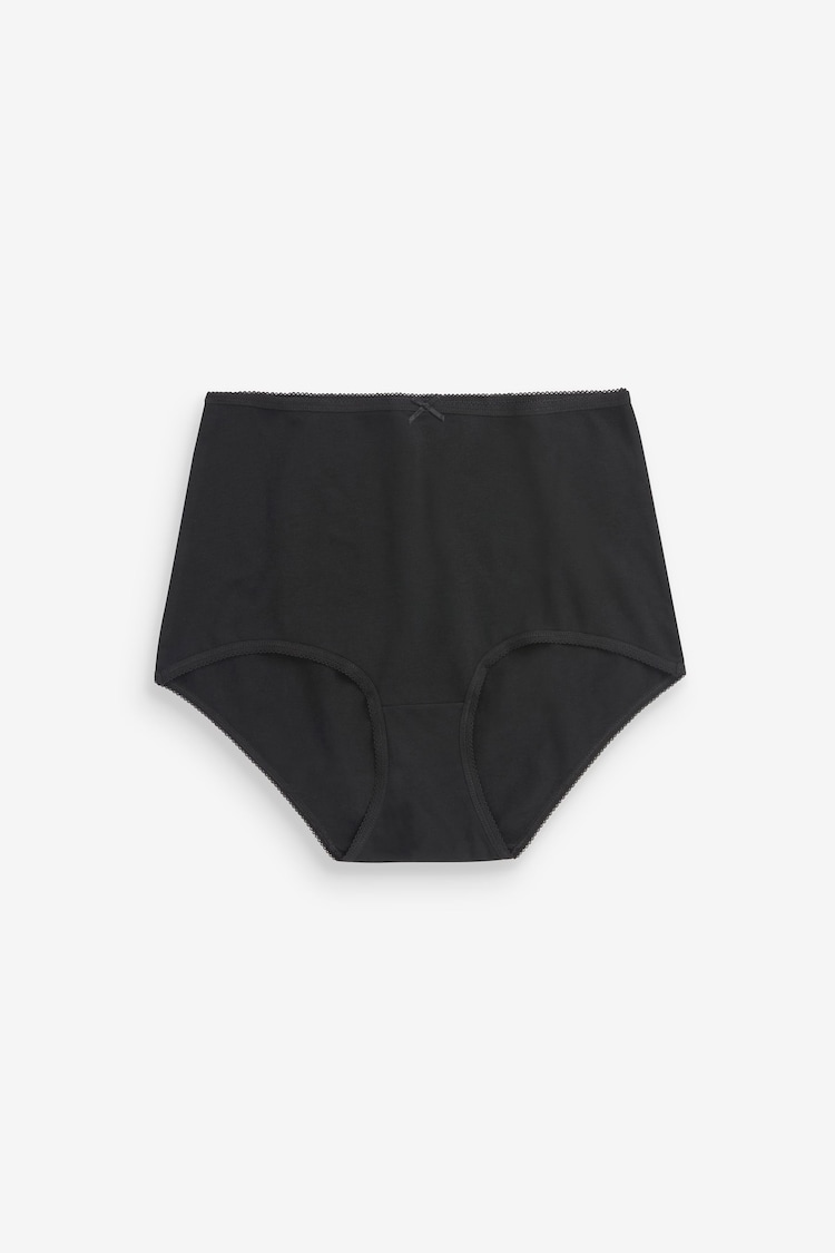 Black Full Brief Cotton Rich Knickers 8 Pack - Image 3 of 3