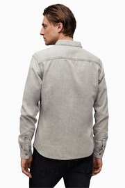 AllSaints Grey Gleason Long Sleeve Shirt - Image 2 of 6