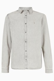 AllSaints Grey Gleason Long Sleeve Shirt - Image 6 of 6