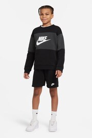 Nike Black Sweatshirt and Shorts Tracksuit - Image 1 of 7