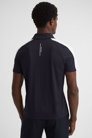 Reiss Navy/White Camberley Golf Airtech Slim Fit Polo Shirt - Image 4 of 4
