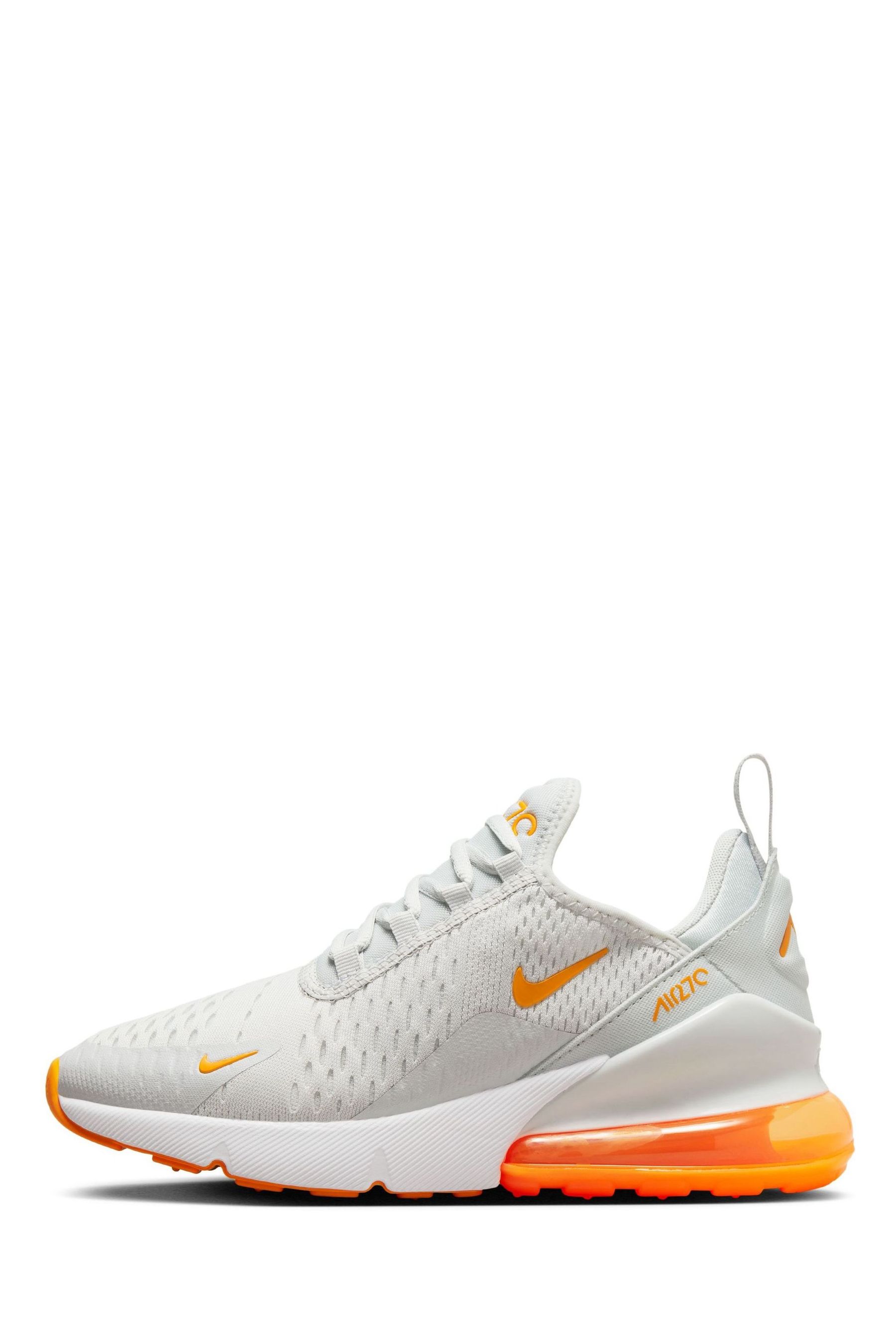 Acheter Orange Blanc vif Nike Youth Air Max 270 Trainers from Next Luxembourg