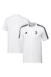 adidas White Juventus DNA 3 Stripe T-Shirt - Image 1 of 3