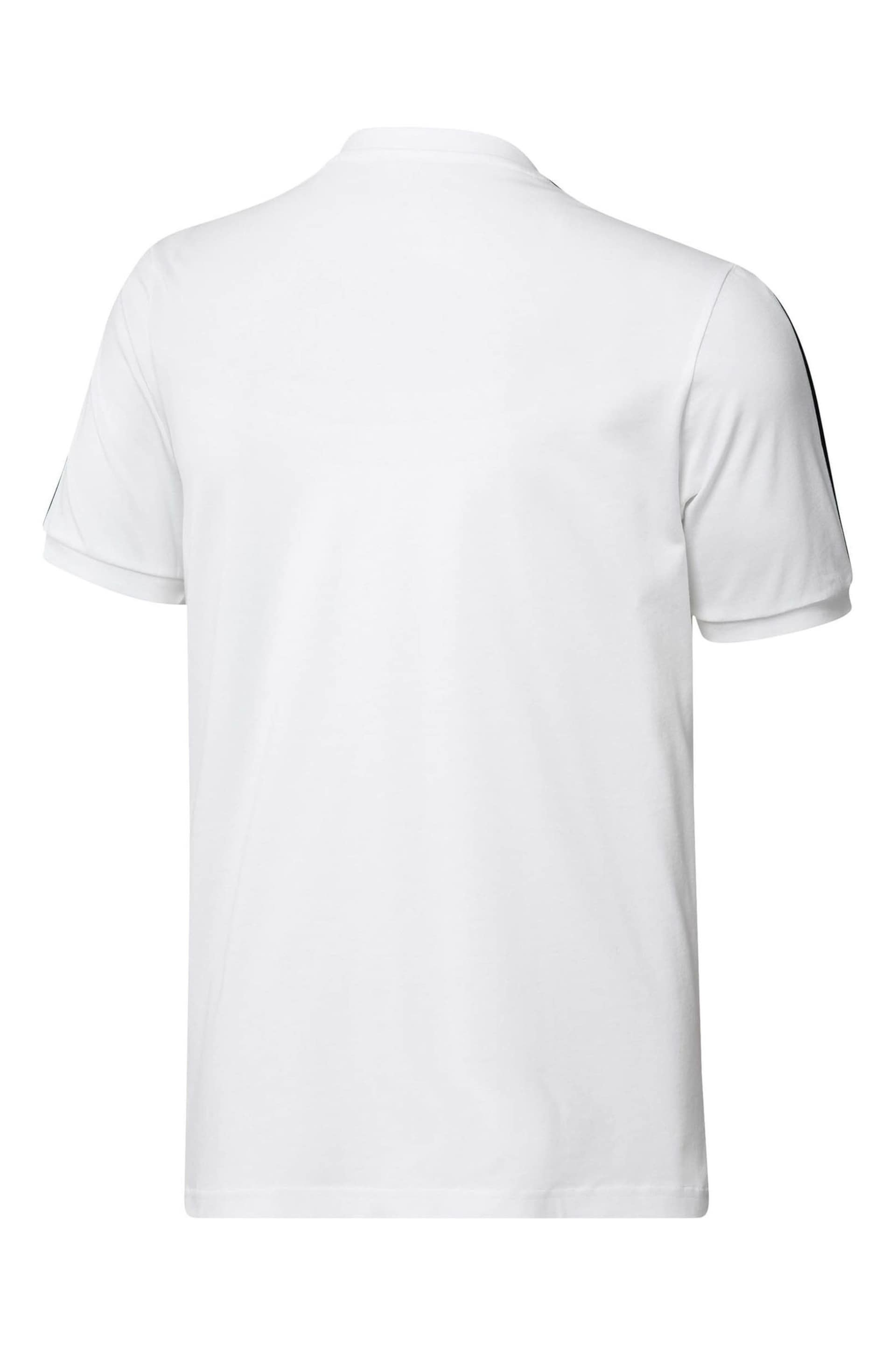 adidas White Juventus DNA 3 Stripe T-Shirt - Image 3 of 3