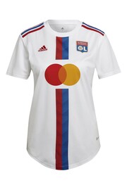 adidas White Olympique Lyon Home Shirt 2022-23 Womens - Image 2 of 3