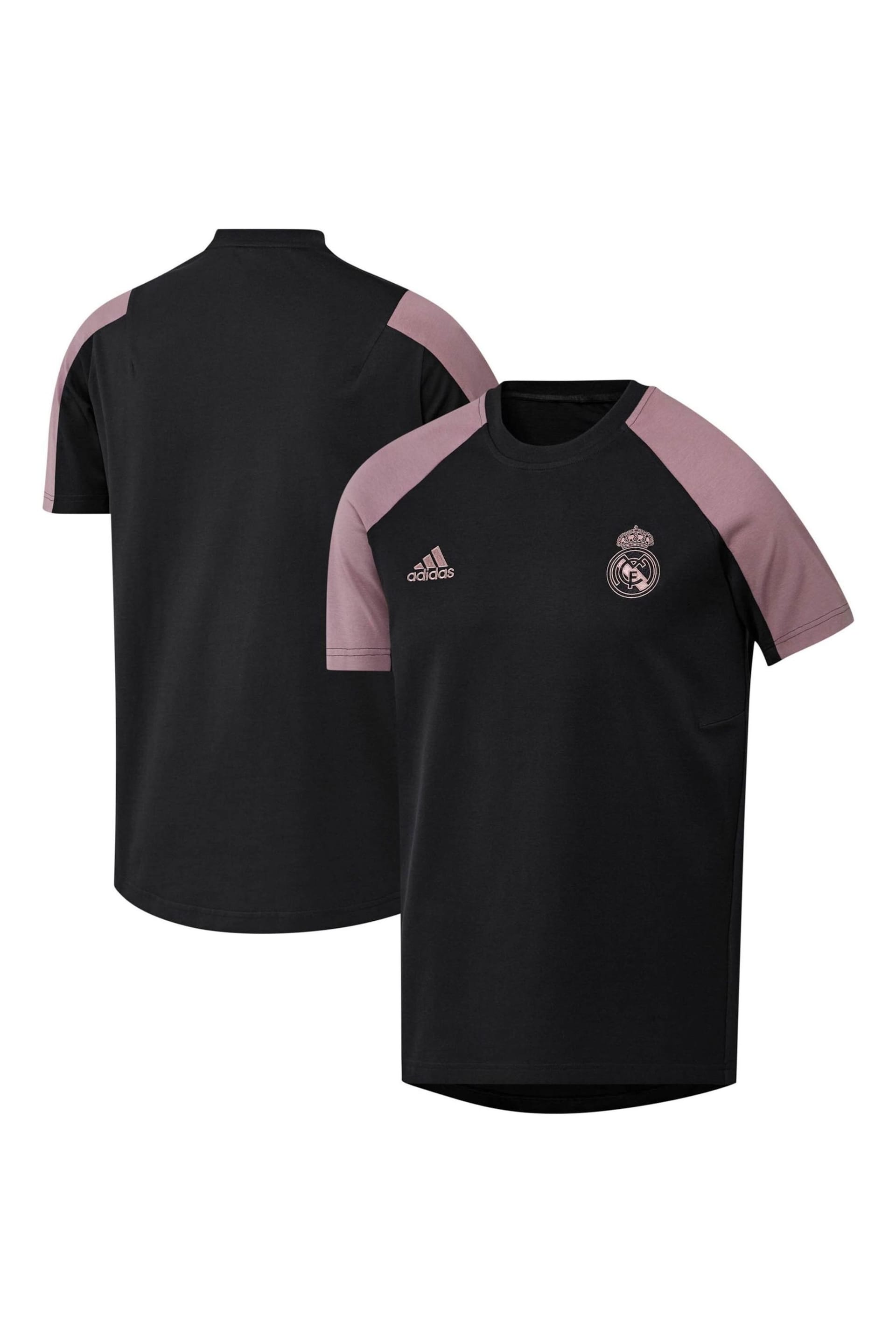 adidas Black Real Madrid Travel T-Shirt - Image 1 of 3