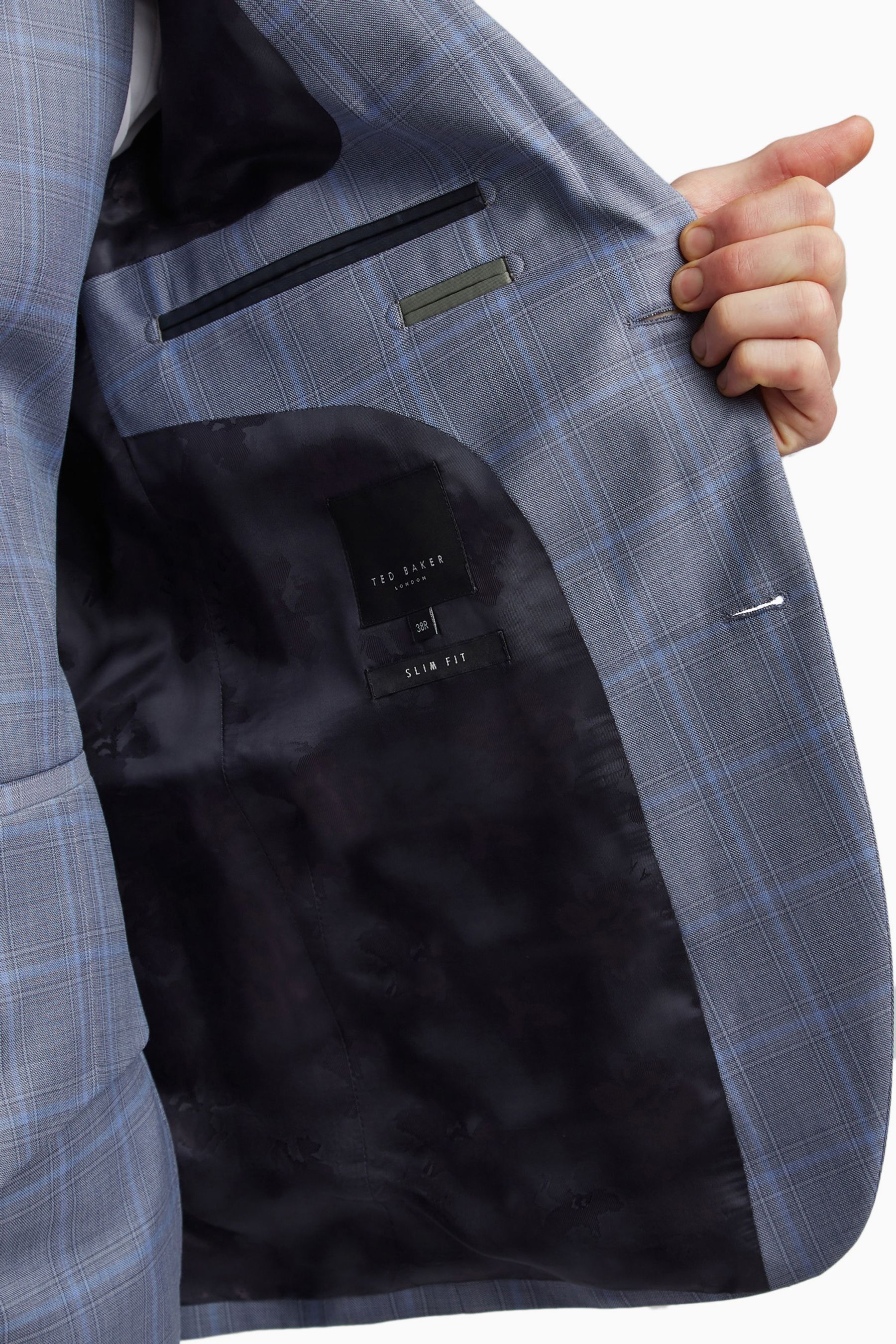 Buy Ted Baker Tailoring Blue Over Check Slim Jacket from Next Ireland