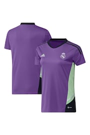 adidas Purple Real Madrid Training Jersey Womens - Image 1 of 3
