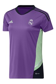 adidas Purple Real Madrid Training Jersey Womens - Image 2 of 3