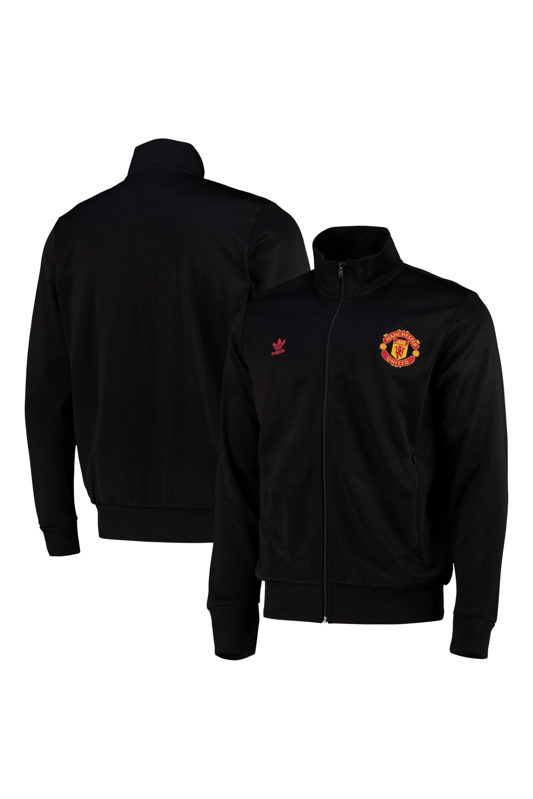 Buy adidas Black Manchester United x Originals Essentials Track Jacket from Next Luxembourg