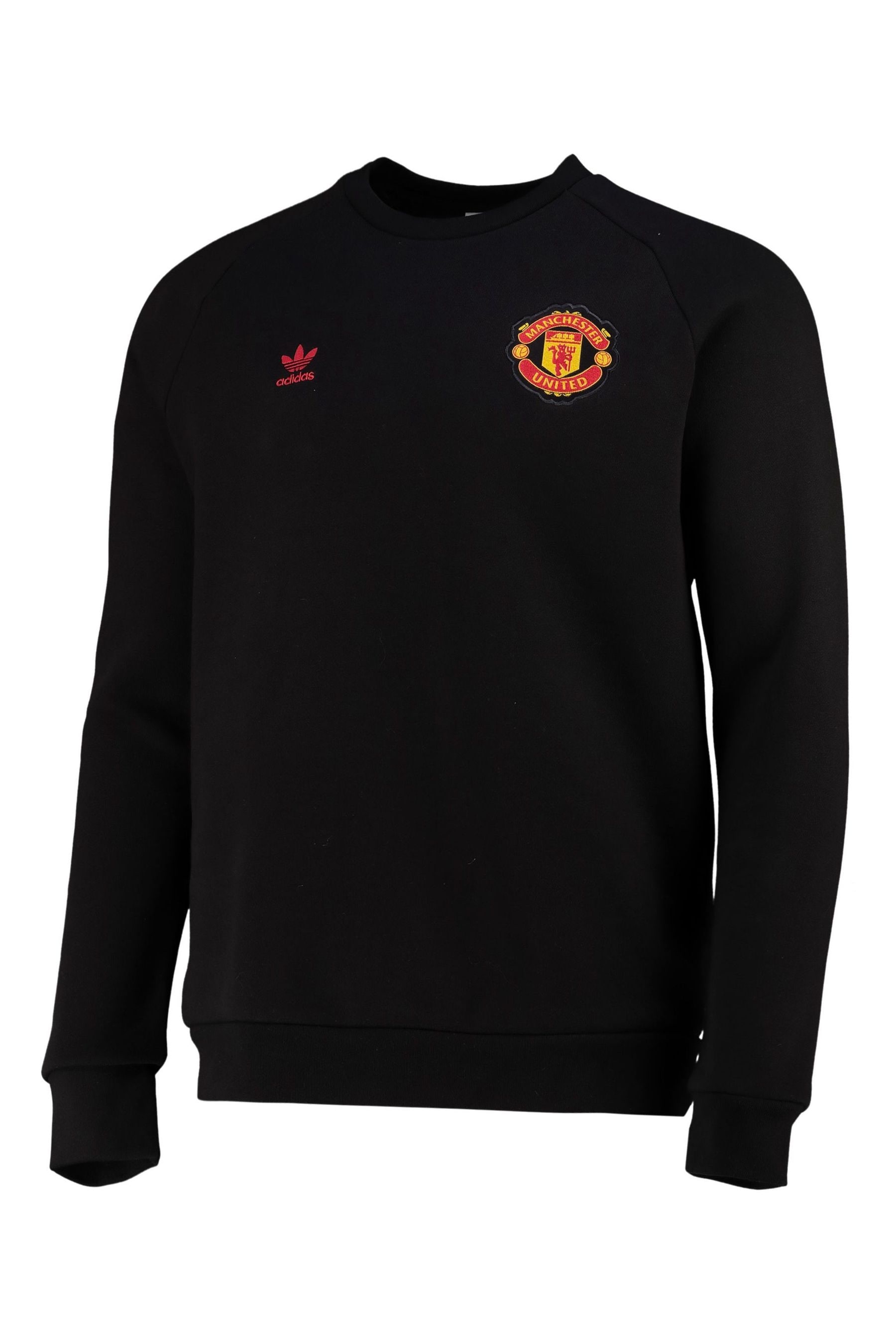 Buy adidas Black Manchester United x Originals Essentials Crew Sweater from Next Ireland