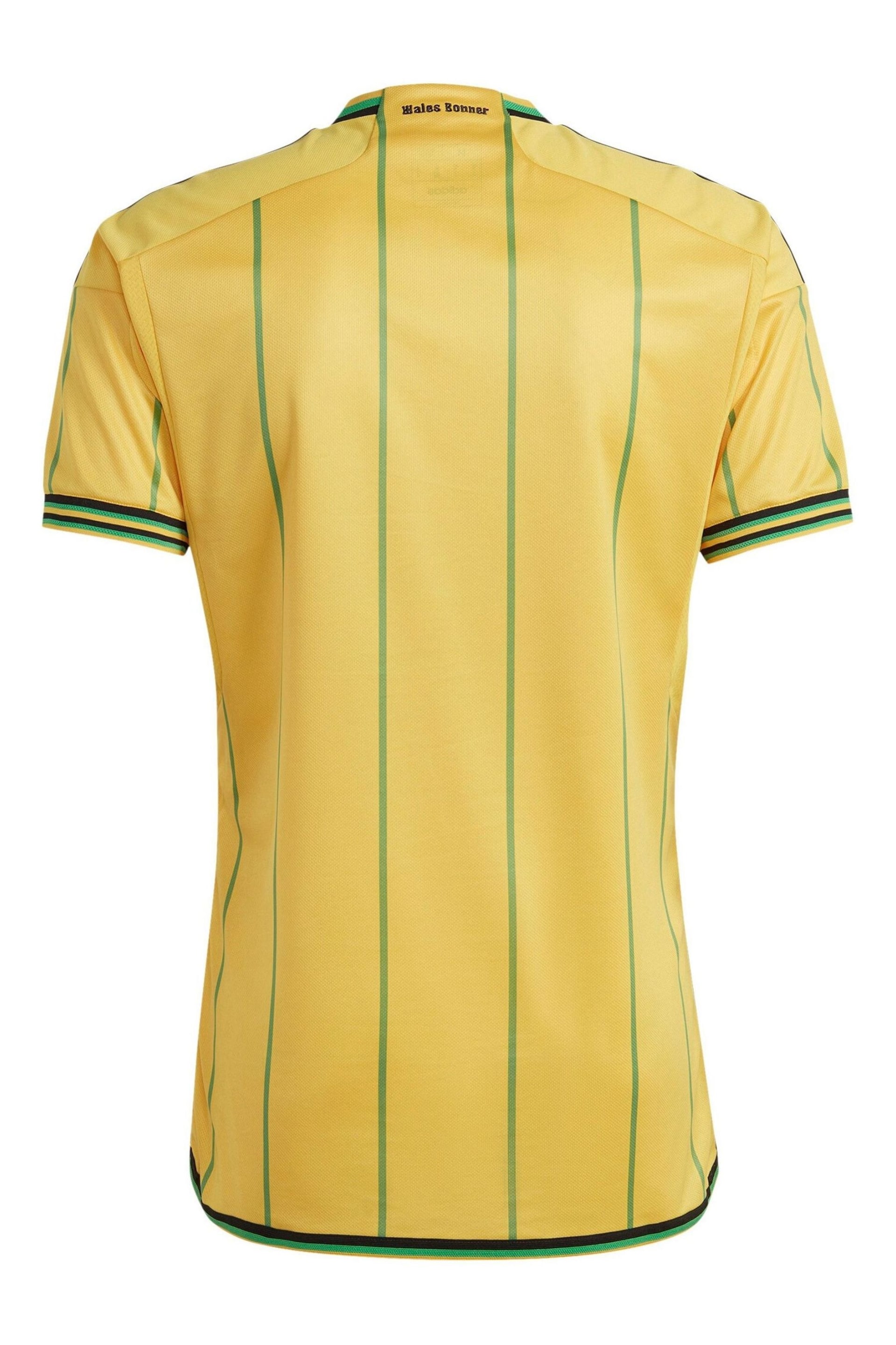 adidas Yellow Jamaica 2023 Home Shirt - Image 3 of 3