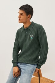 Lyle & Scott 1874 Vintage Cable Knitted Polo Jumper - Image 1 of 5